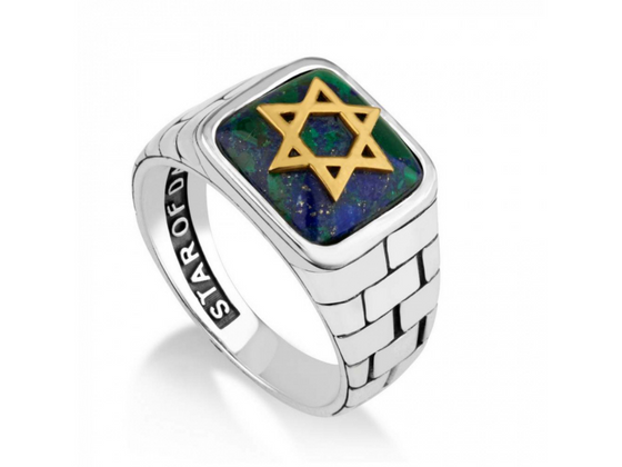 Gold-plated Loop Ring with the 72 names of God