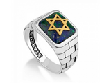Gold-plated Loop Ring with the 72 names of God