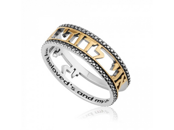 Anillo de Plata 925 y Oro enchapado con Ani Ldodi