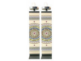 Candelabros de metal y vidrio templado con diseño de mandalas multicolores - Compraenisrael