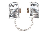 Clips de Talit con la palabra Jerusalén en hebreo - Compraenisrael