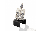 Dreidel de Janucá decorado y grabado en plata esterlina - Compraenisrael