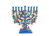 Menorah de Janucá con decorado de Granadas y Pájaros - Compraenisrael