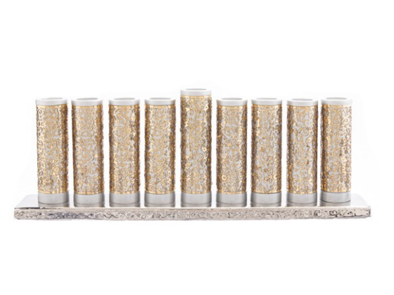 Menorah de Janucá en aluminio Tubular Cobre