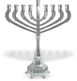 Menorah de Janucá niquelada con forma de Ramas de Árbol - Compraenisrael