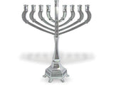 Menorah de Janucá niquelada con forma de Ramas de Árbol - Compraenisrael