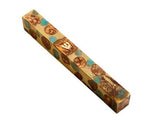 Mezuzá de metal con manchas color turquesa hechos a mano - Compraenisrael