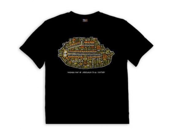 Remera con mosaico medieval de Jerusalén - Compraenisrael