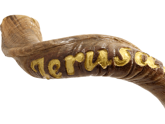 Shofar Tipo Yemenita con Jerusalem y Maguen David grabado - Compraenisrael