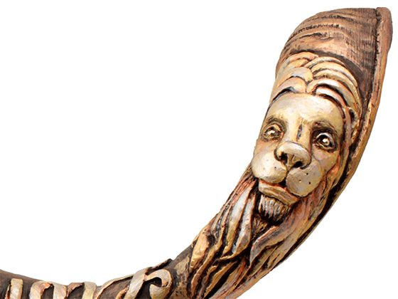 Shofar Tipo Yemenita con el León de Judá grabado - Compraenisrael
