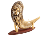 Shofar corto con el León de Judá grabado - Compraenisrael