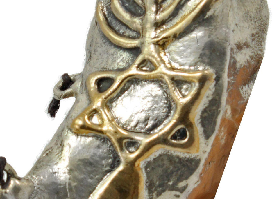 Shofar corto para Aceite de Unción en Plata - Mesiánico - Compraenisrael