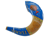 Shofar corto pintado a mano por Sarit Romano L - Estrella de David - Compraenisrael