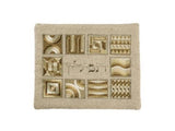 Bolsa de Tefilin bordado con cuadrados dorados - Compraenisrael