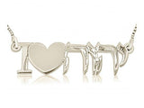 Collar I Love YHVH en  Hebreo en plata 925 - Compraenisrael
