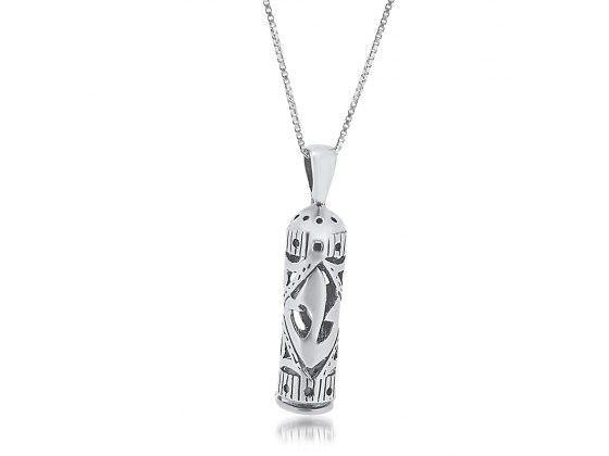 Collar de Mezuzah en plata esterlina - Compraenisrael