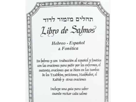 Libro de los Salmos - Hebreo Español y Fonética