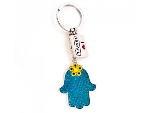 Llavero Hamsa con I Love Israel - Compraenisrael