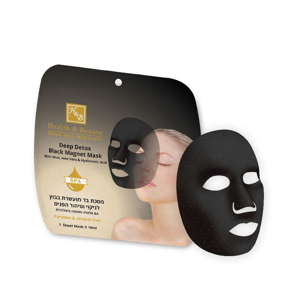 Máscara magnética de hoja Detox con Barro, Aloe Vera y Acido Hialurónico Health & Beauty - Compraenisrael