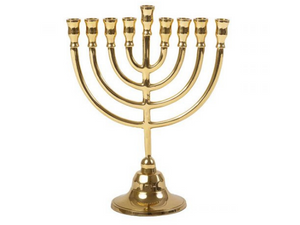 Classic Hanukkah Menorah in Bronze