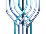 Menorah de Janucá en aluminio simulando una Llama Azul