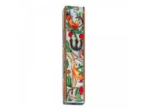 Wooden mezuzah in various designs hand painted large size