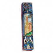 Wooden mezuzah in various designs hand painted large size