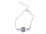 925 Silver Bracelet against the Evil Eye with Zirconia