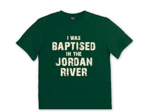 Remera Yo fui bautizado en el Río Jordán en inglés - Compraenisrael