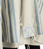 Talit de lana moderno Hermon con rayas plata y celestes - Compraenisrael