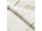Talit de tela acrílica con rayas blancas y doradas - Compraenisrael